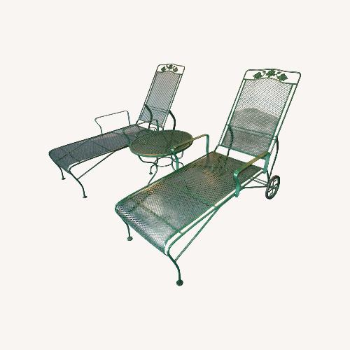 Used Russell Woodard Wrought Iron Chaise Loungers for sale on AptDeco
