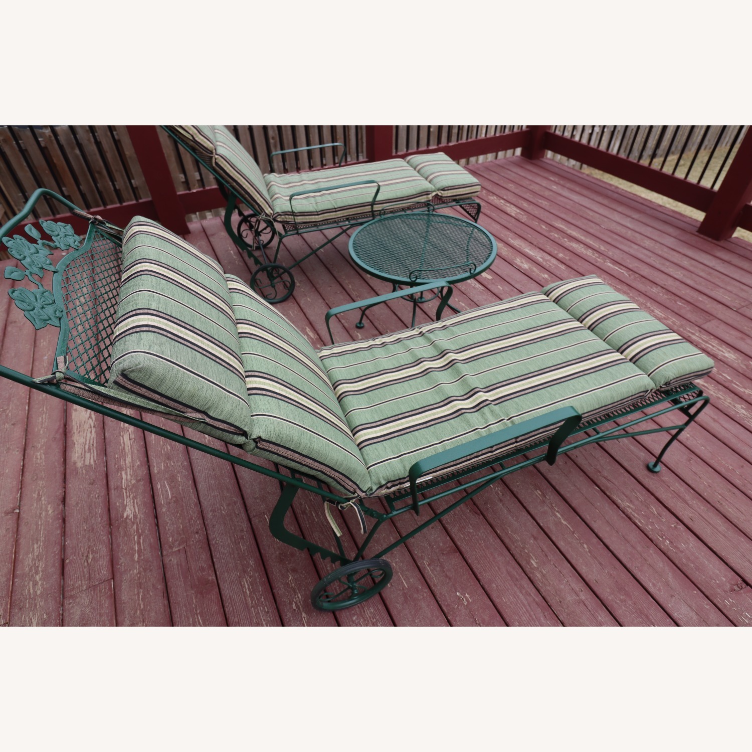 Russell Woodard Wrought Iron Chaise Loungers - image-14