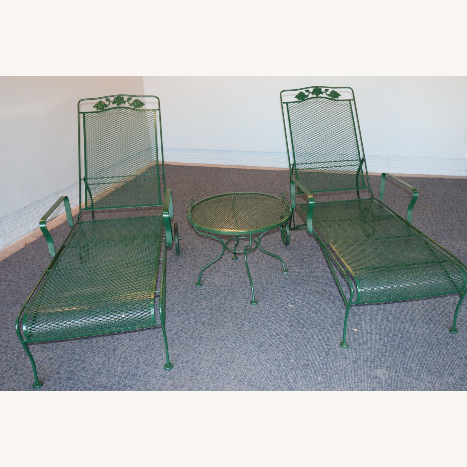 Russell Woodard Wrought Iron Chaise Loungers - image-8