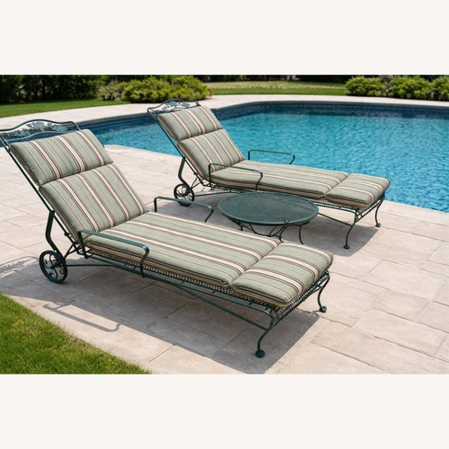 Used Russell Woodard Wrought Iron Chaise Loungers for sale on AptDeco