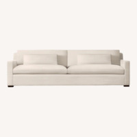 Restoration Hardware Belgian White Fabric 3+ Seater Sofa