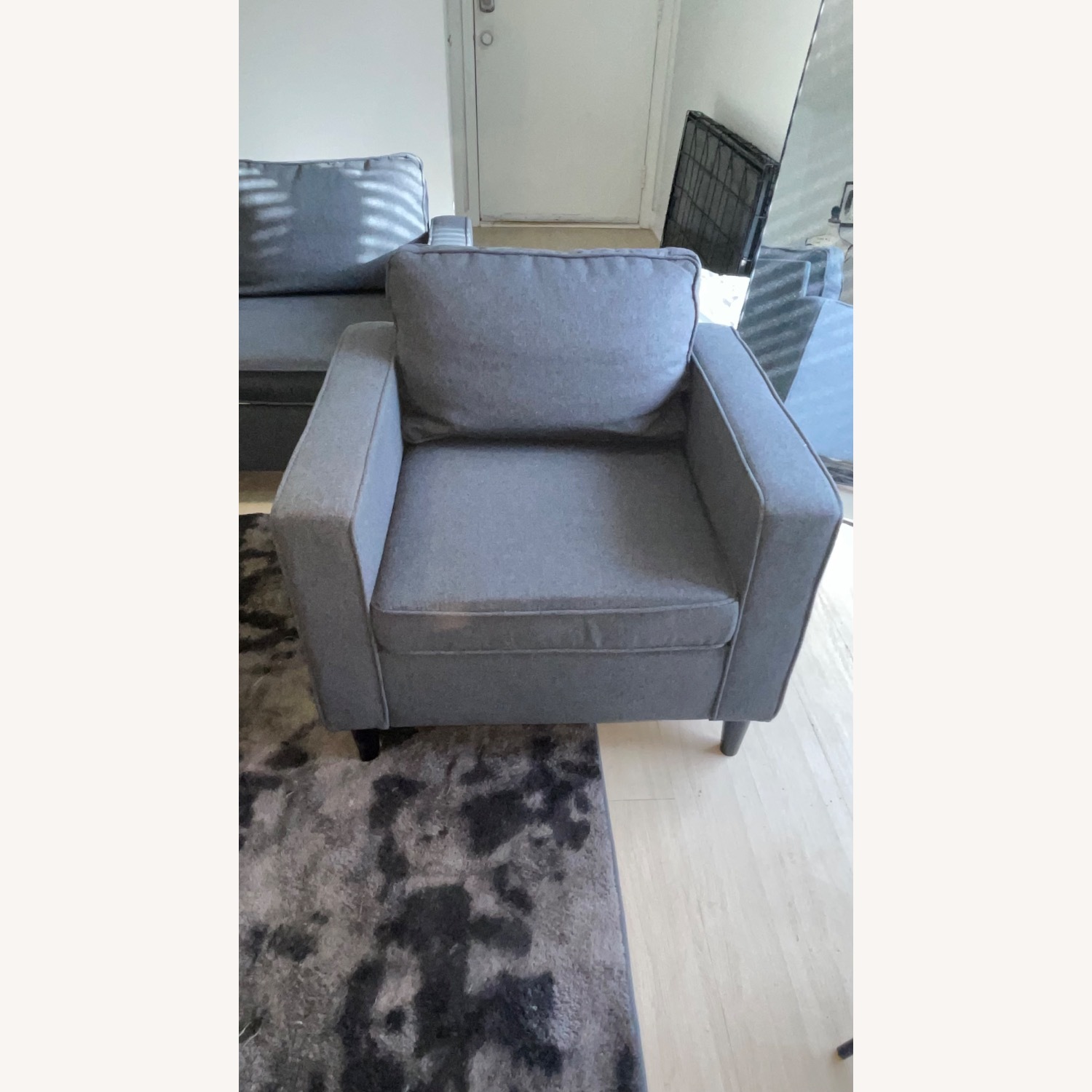 Amazon Dark Gray Linen 3+ Seater Sofa - image-3