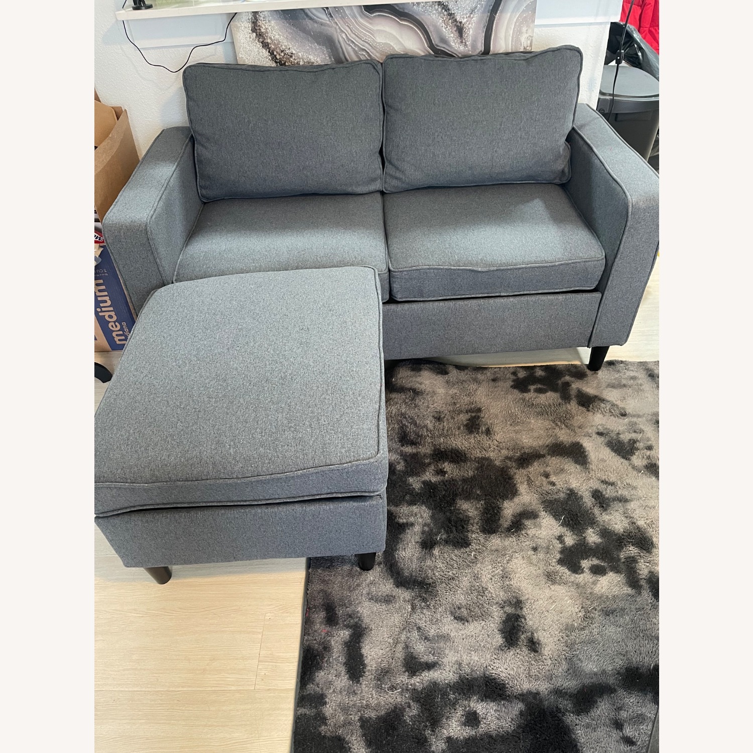 Amazon Dark Gray Linen 3+ Seater Sofa - image-2