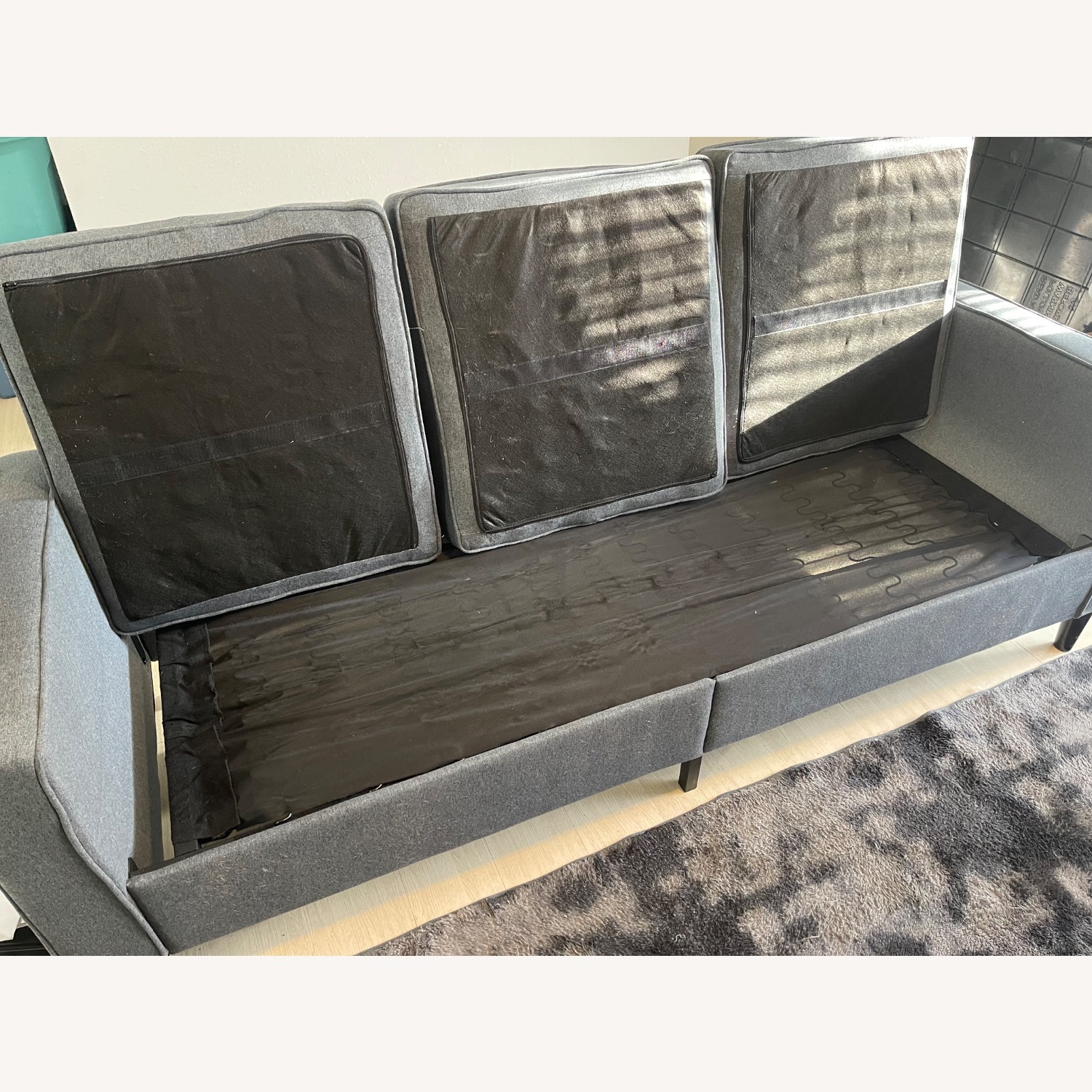 Amazon Dark Gray Linen 3+ Seater Sofa - image-4