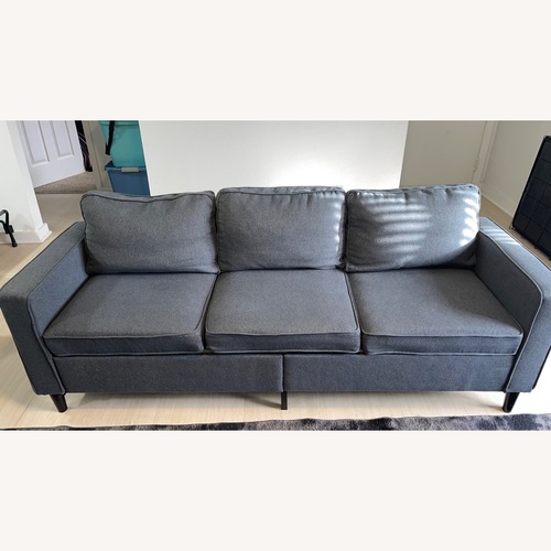 Used Amazon Dark Gray Linen 3+ Seater Sofa for sale on AptDeco