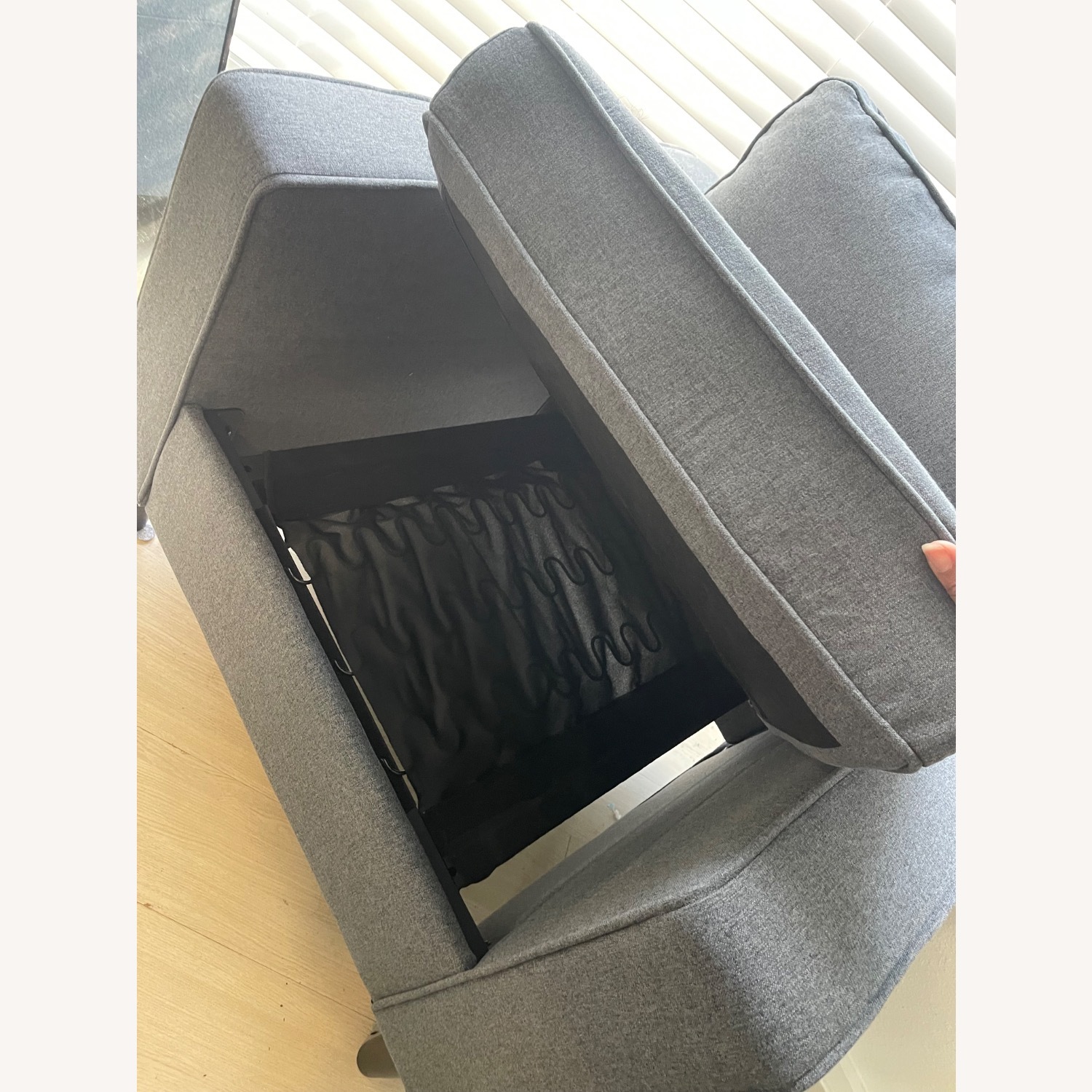 Amazon Dark Gray Linen 3+ Seater Sofa - image-7