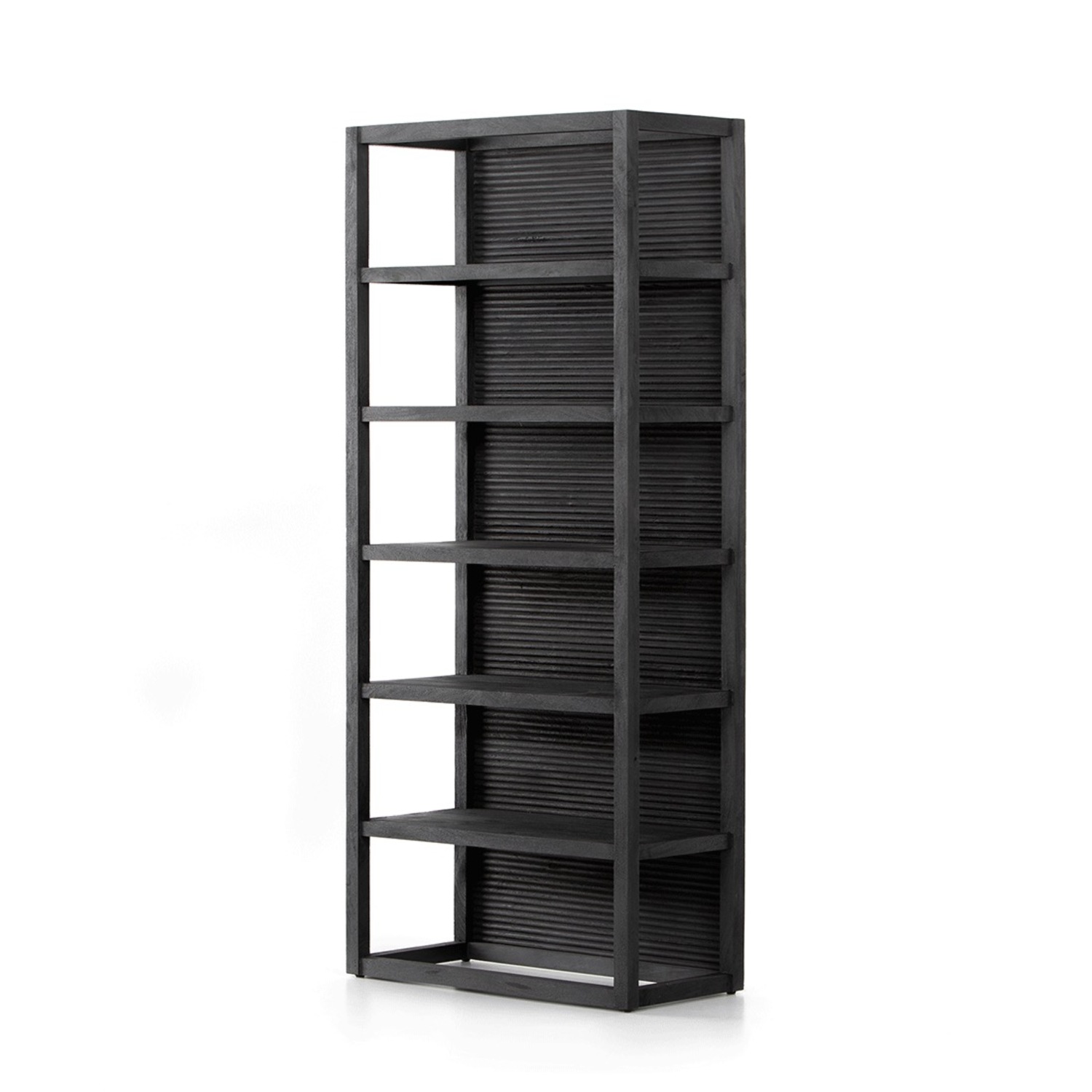 Four Hands Lorne Black Wood Bookcase - image-1