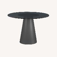 Room & Board Decker Black Glass Dining Table