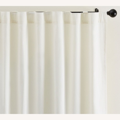 Used Pottery Barn Ivory Broadway Blackout Curtain for sale on AptDeco