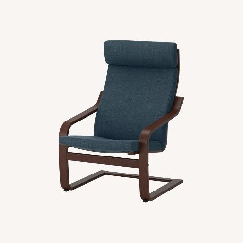 Used IKEA Poäng Dark Blue Armchair for sale on AptDeco