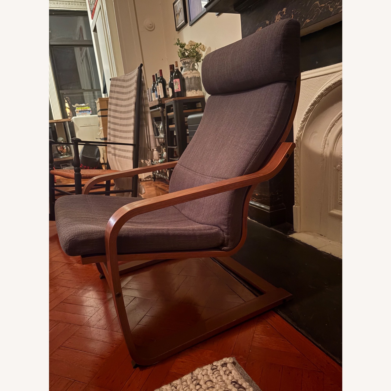 IKEA Poäng Dark Blue Armchair - image-2