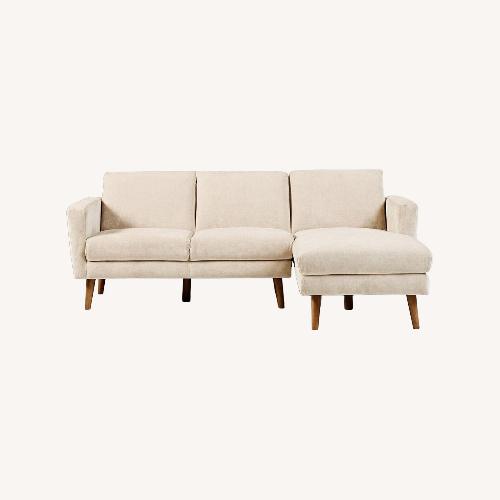 Used West Elm Oliver Twill Chaise Lounge for sale on AptDeco
