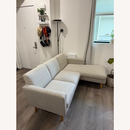 Used West Elm Oliver Twill Chaise Lounge for sale on AptDeco