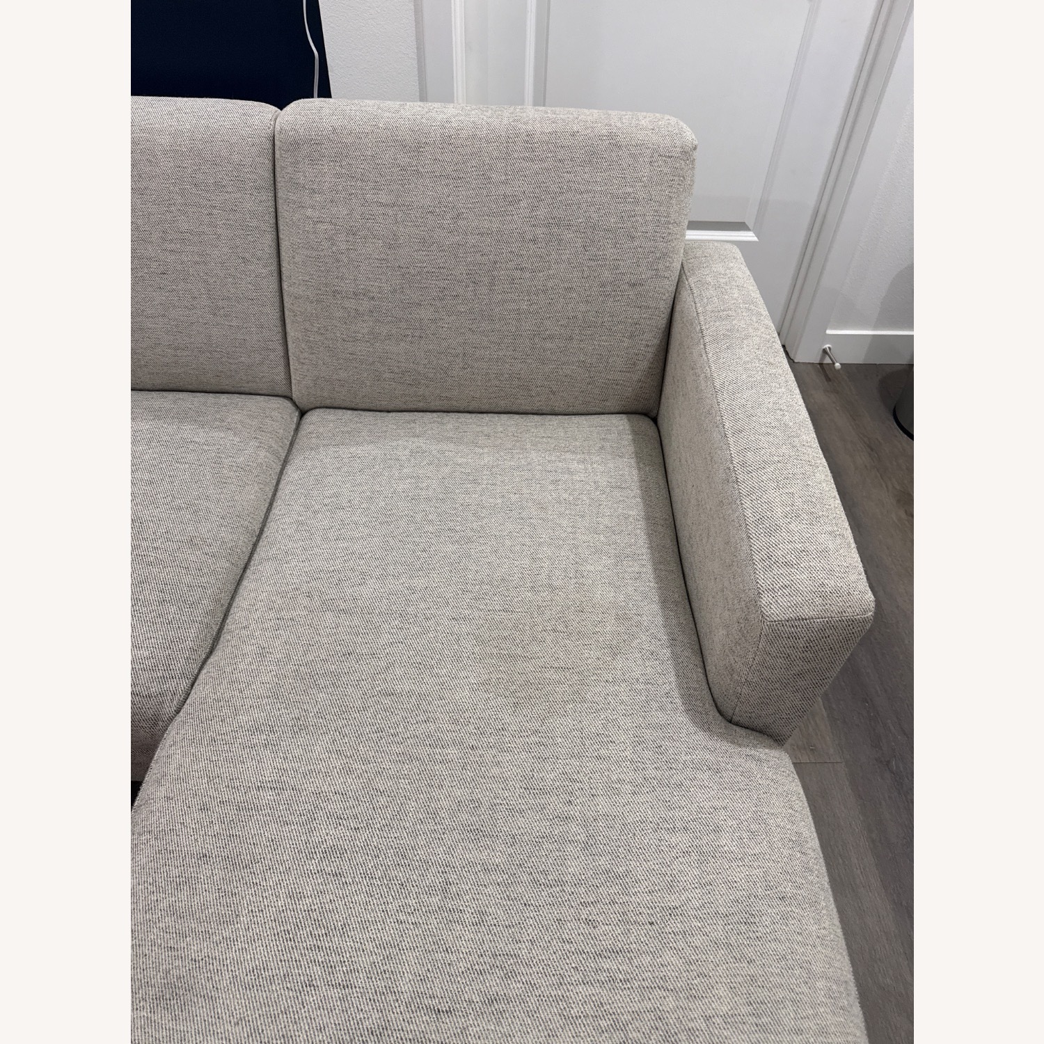 West Elm Oliver Twill Chaise Lounge - image-4