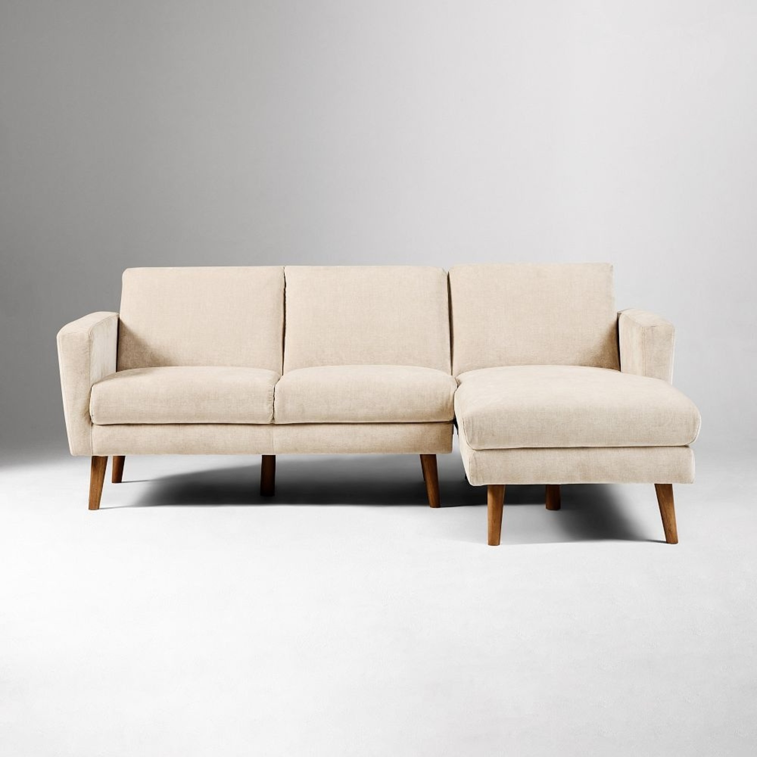 West Elm Oliver Twill Chaise Lounge - image-6