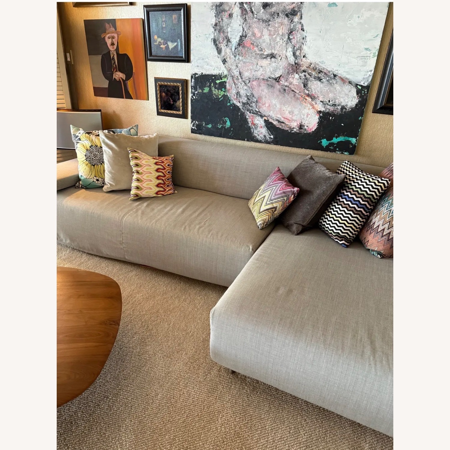 Moroso Lowland Sofa Light Gray Fabric  - image-4