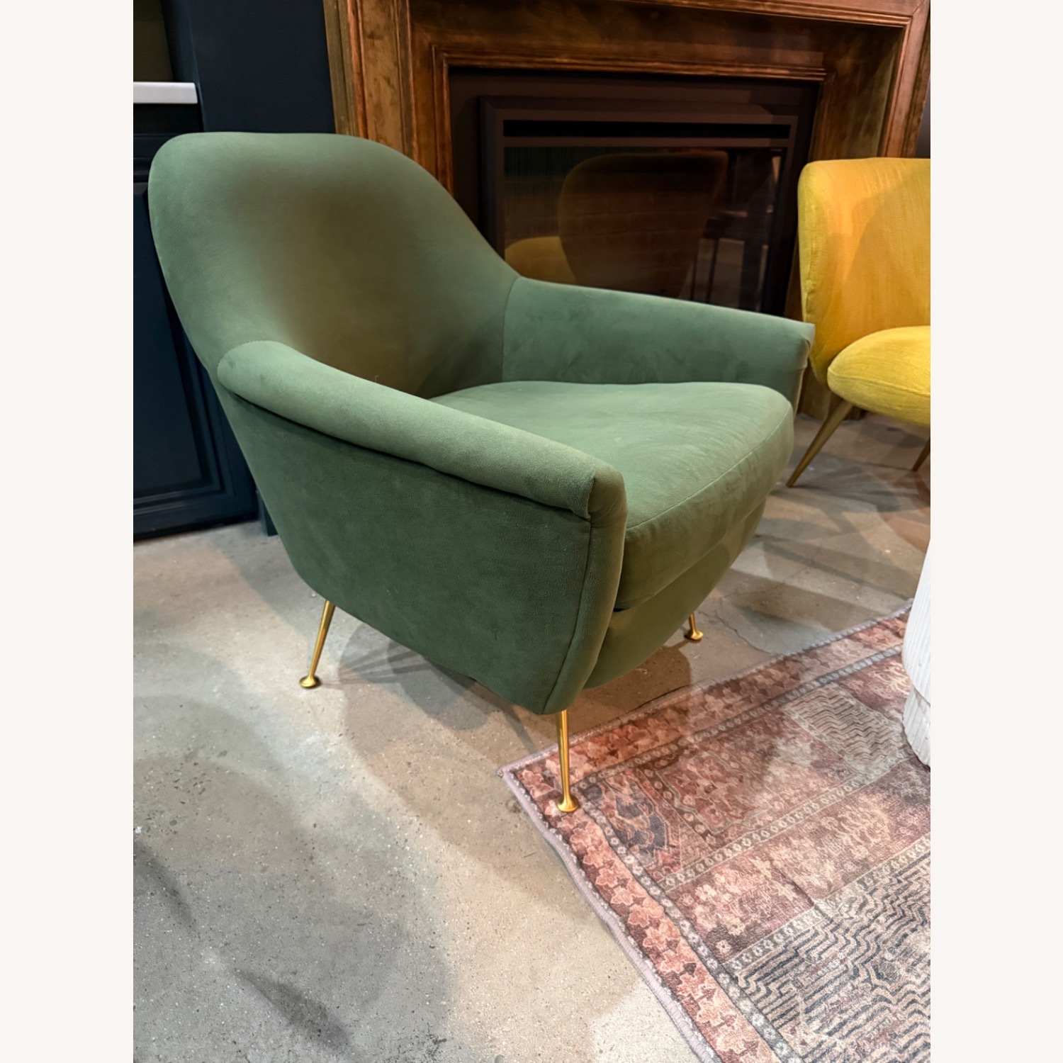 West Elm Phoebe Green Accent Chair - image-4