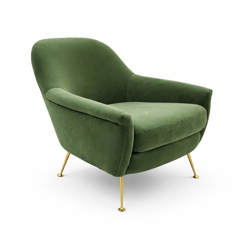 Used West Elm Phoebe Green Accent Chair for sale on AptDeco
