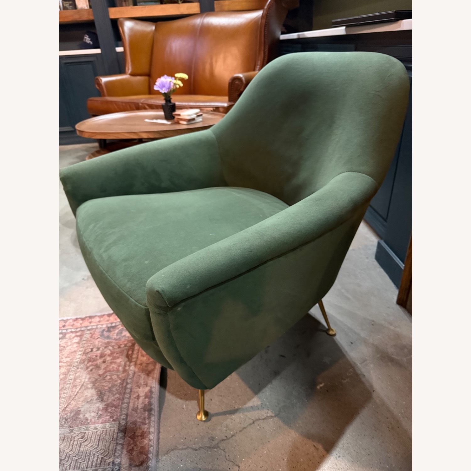 West Elm Phoebe Green Accent Chair - image-1