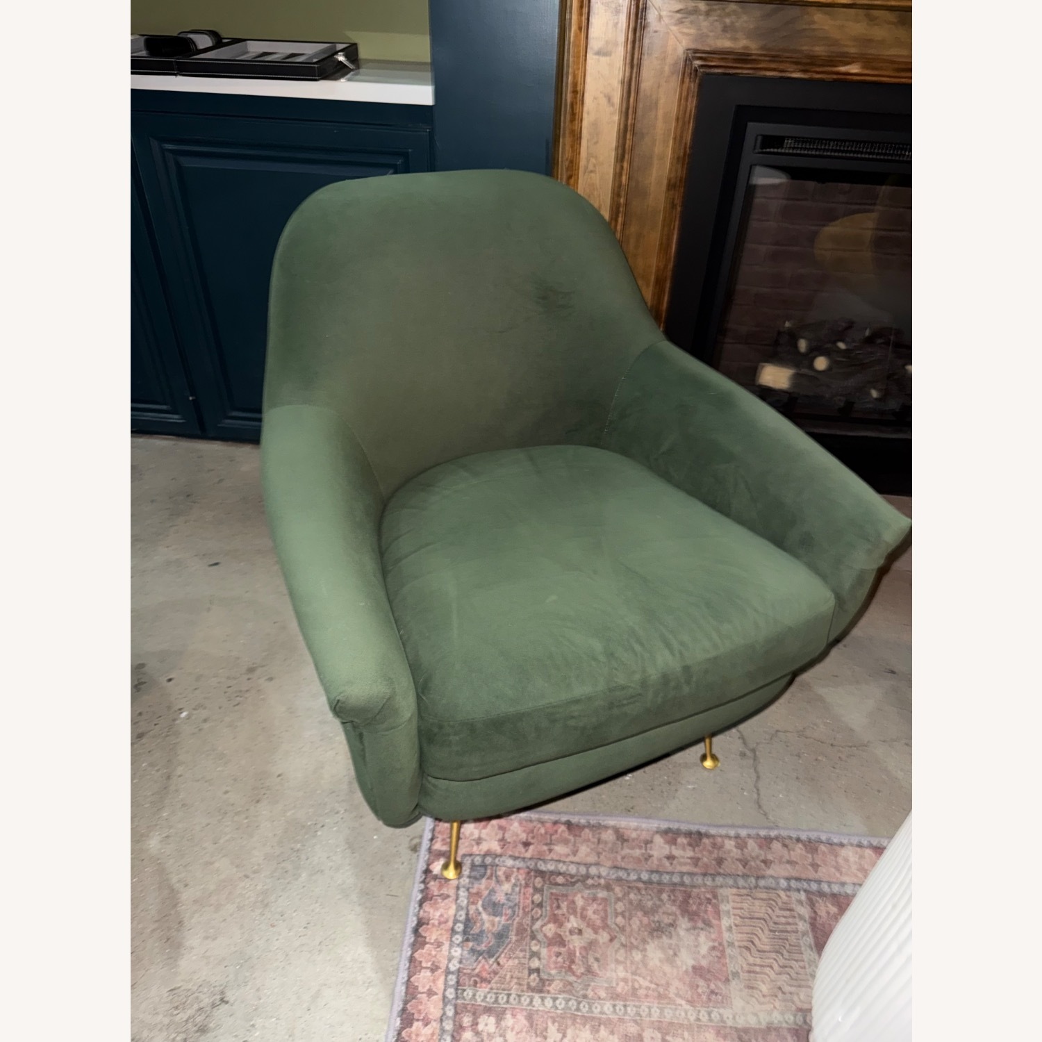 West Elm Phoebe Green Accent Chair - image-3