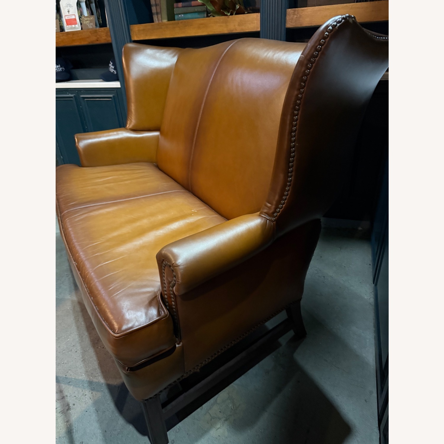 West Elm Dark Brown Leather 3+ Piece Sectional - image-1