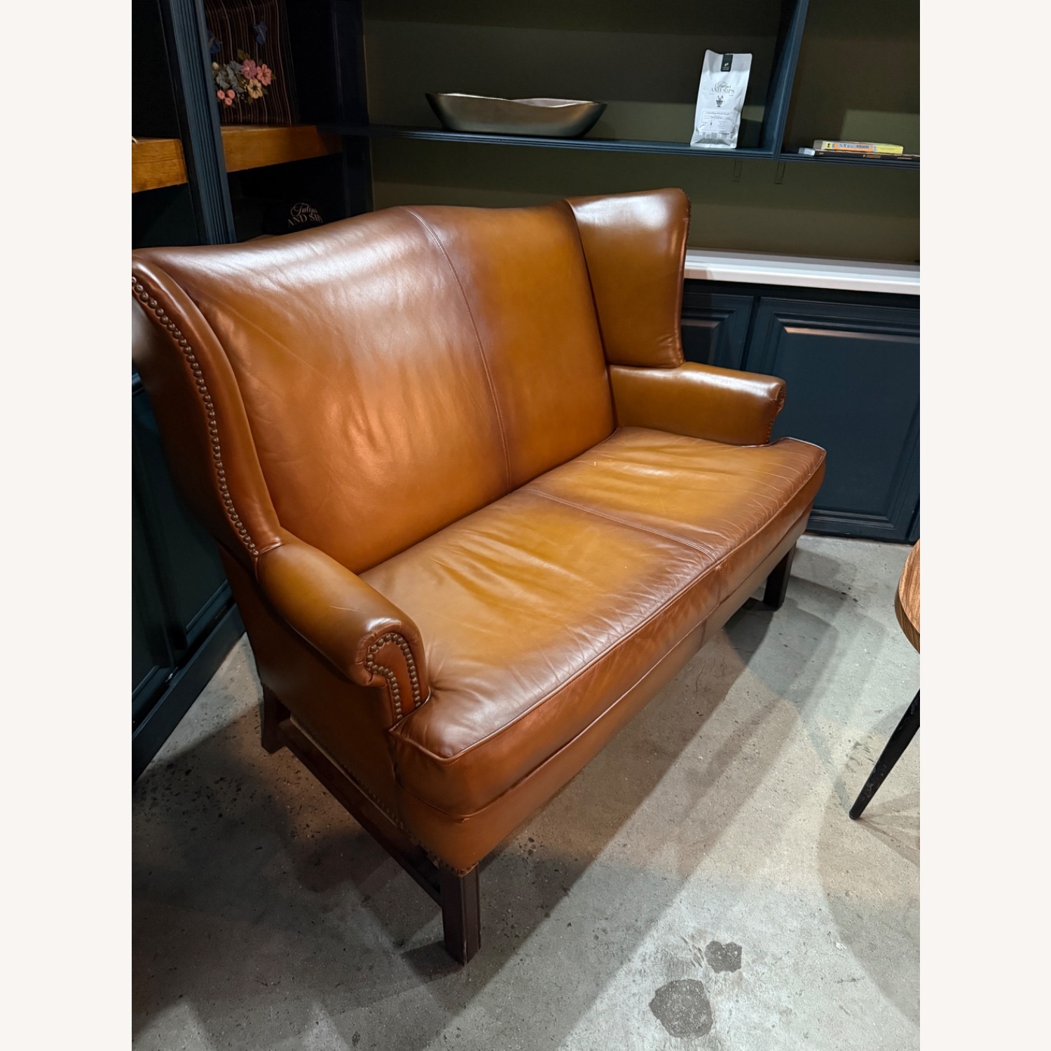 West Elm Dark Brown Leather 3+ Piece Sectional - image-3