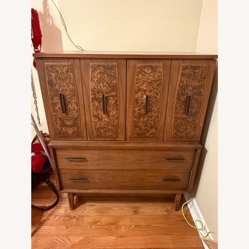 Used Vintage/Antique Mcm Dark Brown Wood Dresser for sale on AptDeco