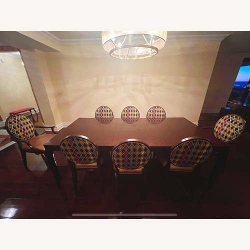 Used Taylor Made Custom Solid Wood Dining Set for sale on AptDeco
