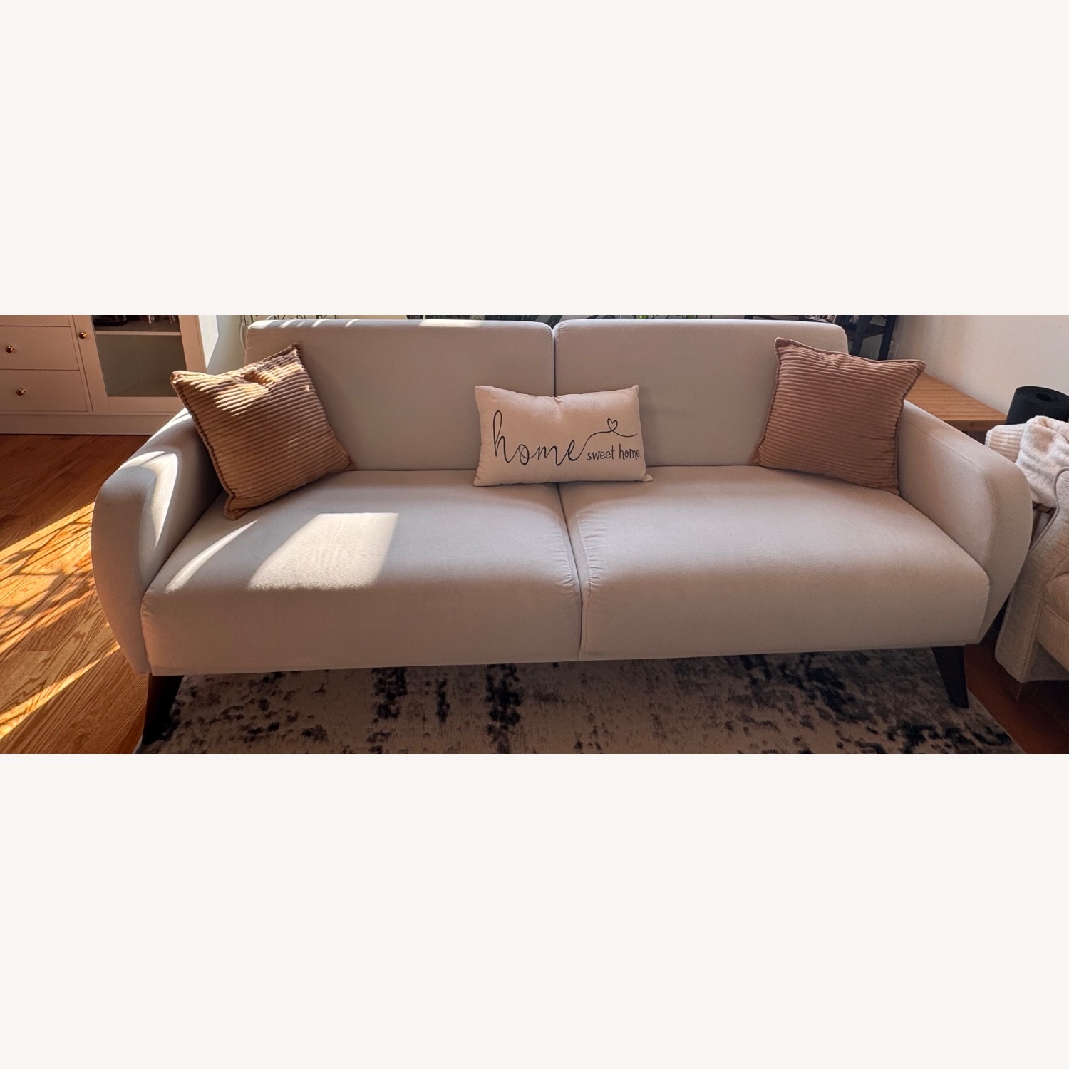 Wayfair White Fabric 3+ Seater Sofa - image-2