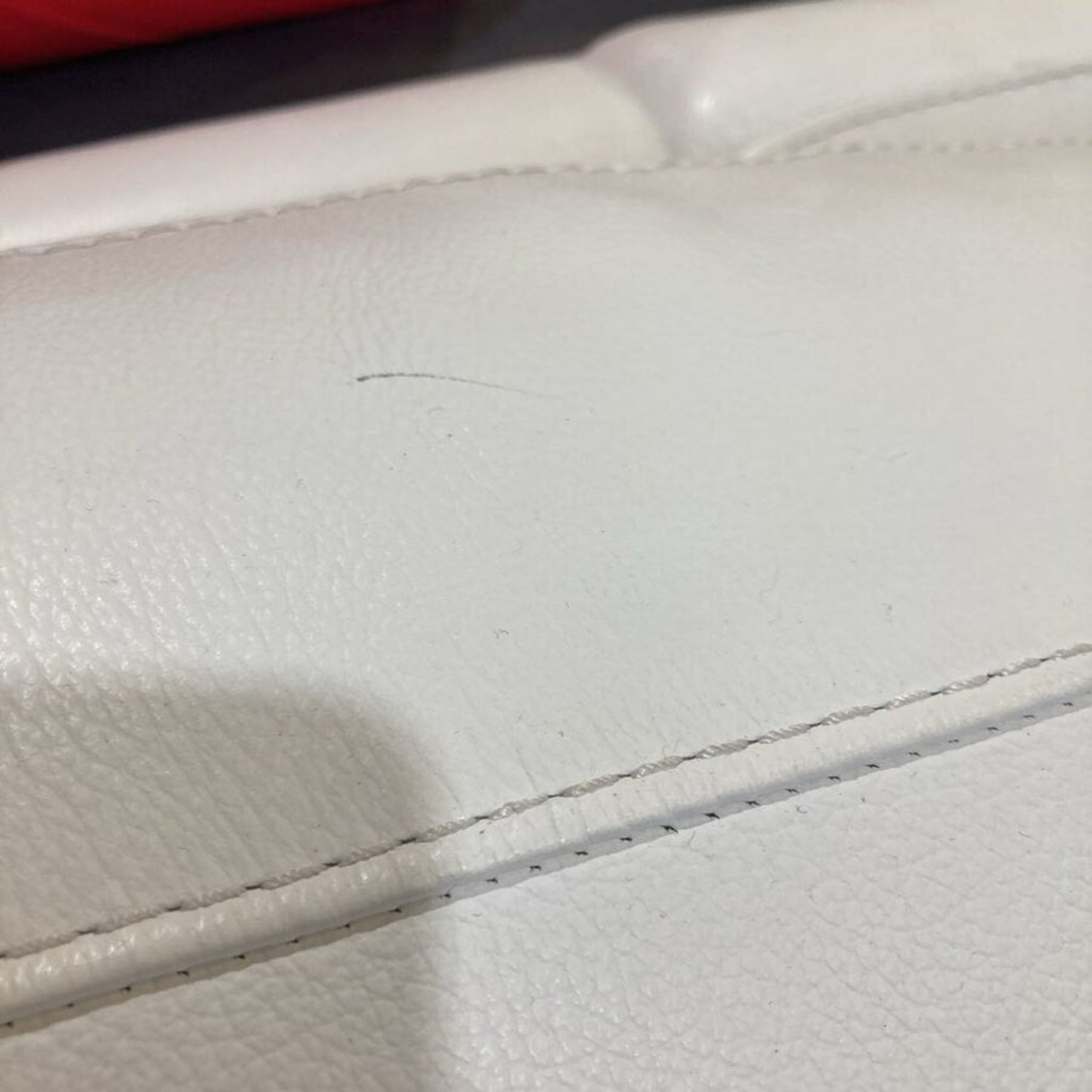 3pc Curved Italian Leather Sectional White - image-10