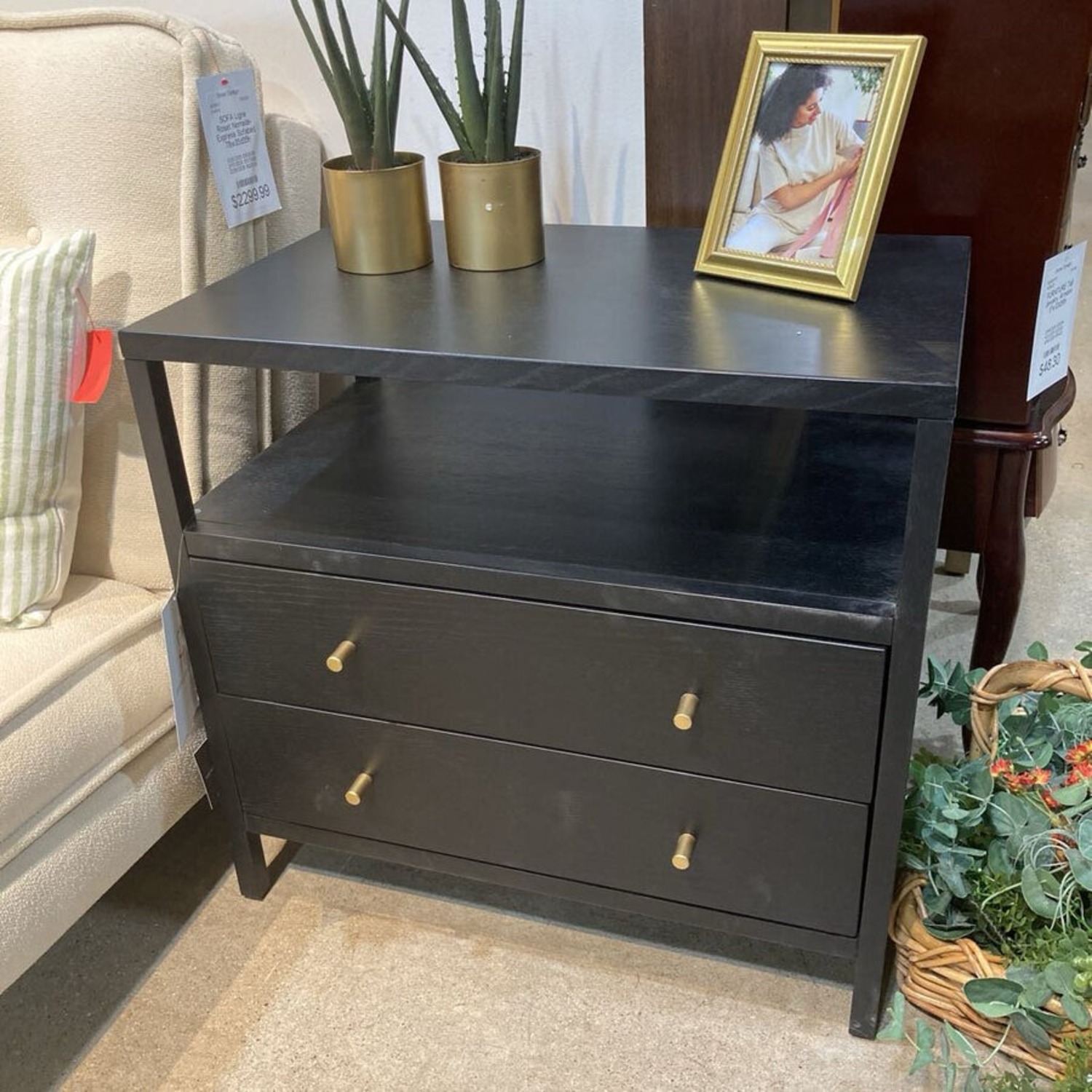 Mendel 2-Drawer Nightstand Black - image-2