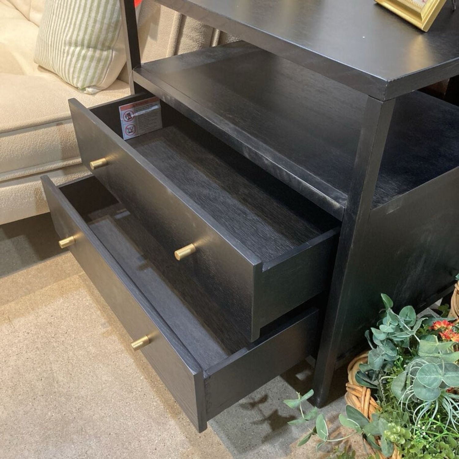 Mendel 2-Drawer Nightstand Black - image-6