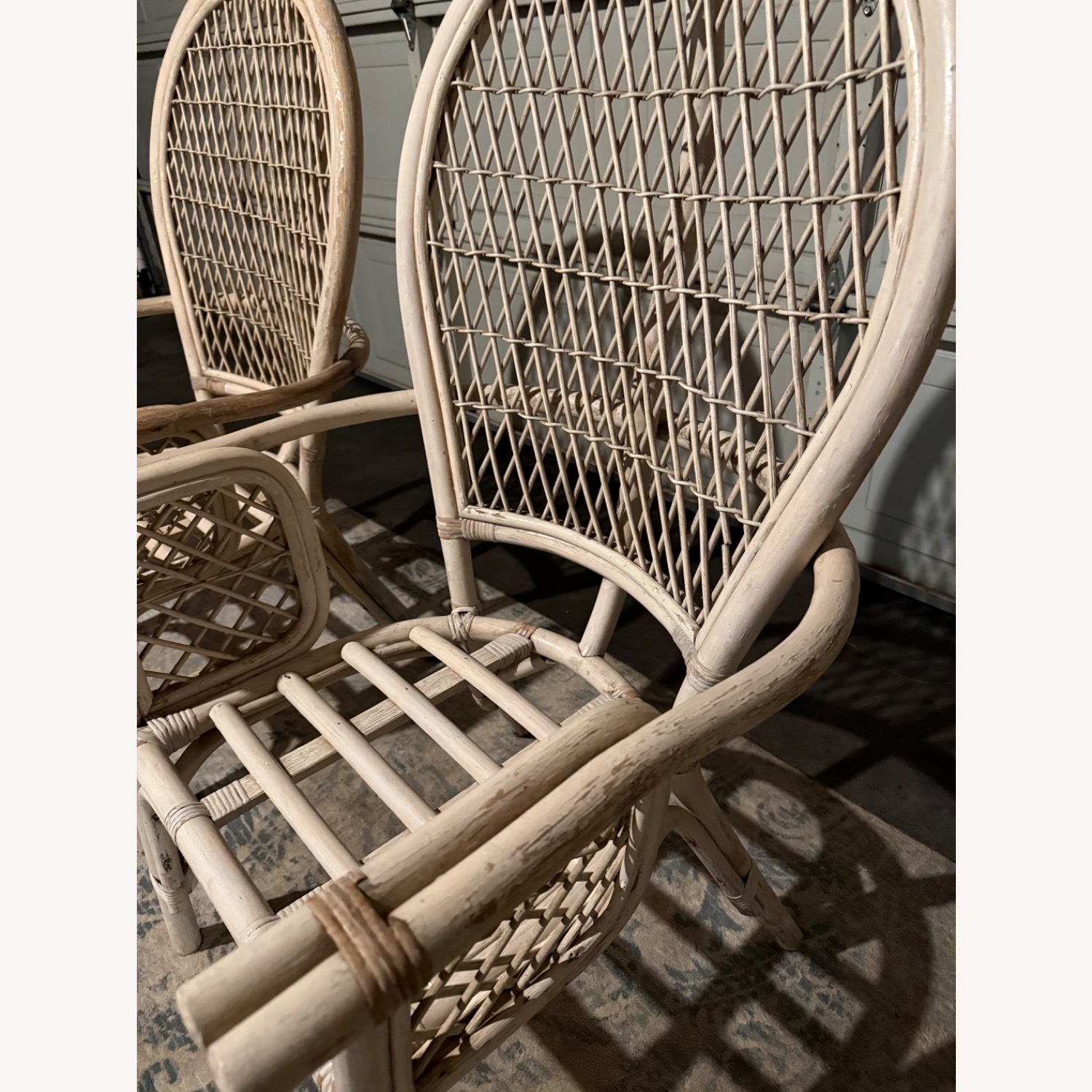 Vintage Balloon Back Rattan Chairs - image-2