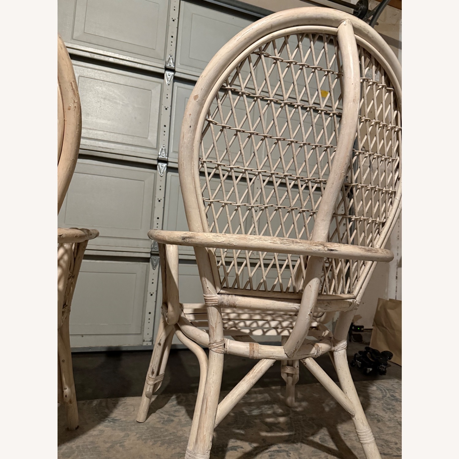 Vintage Balloon Back Rattan Chairs - image-9