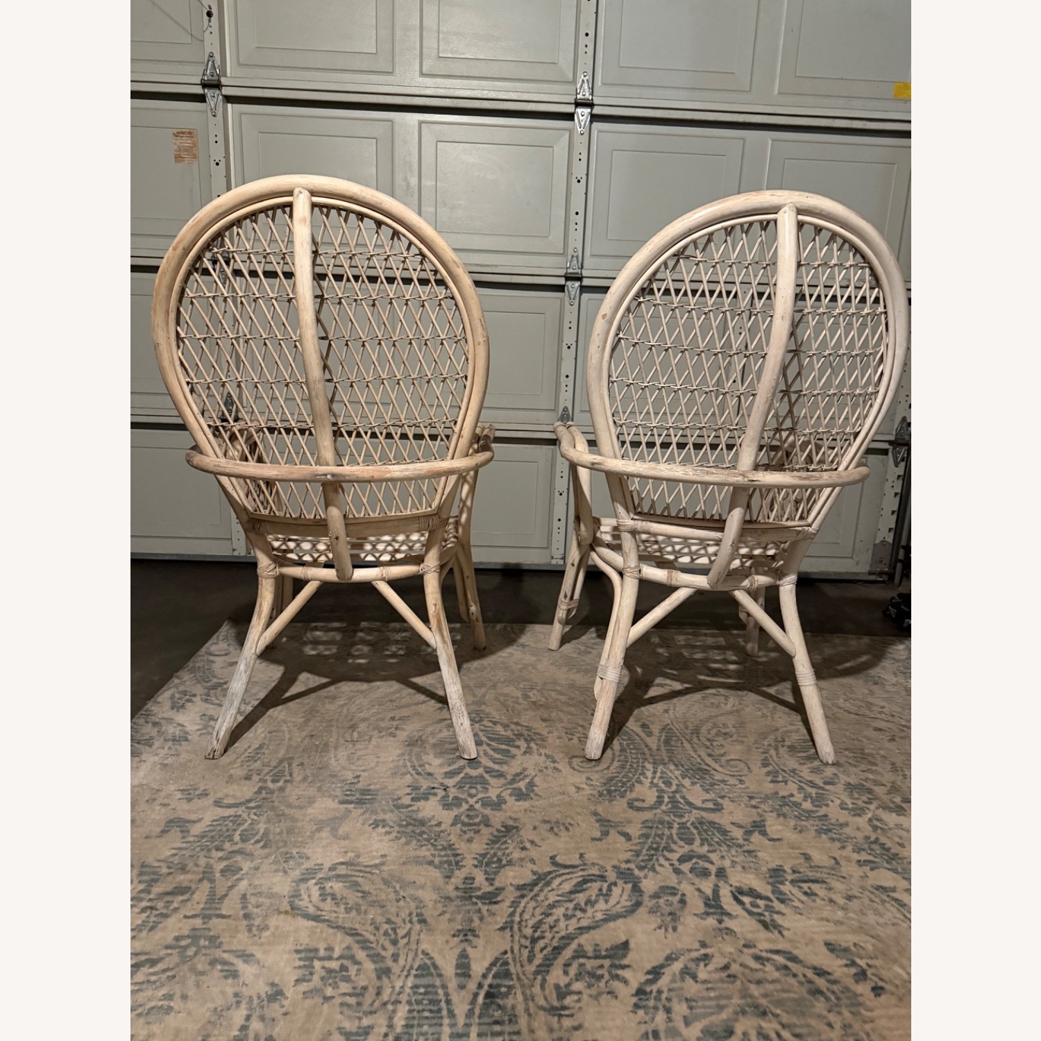 Vintage Balloon Back Rattan Chairs - image-8