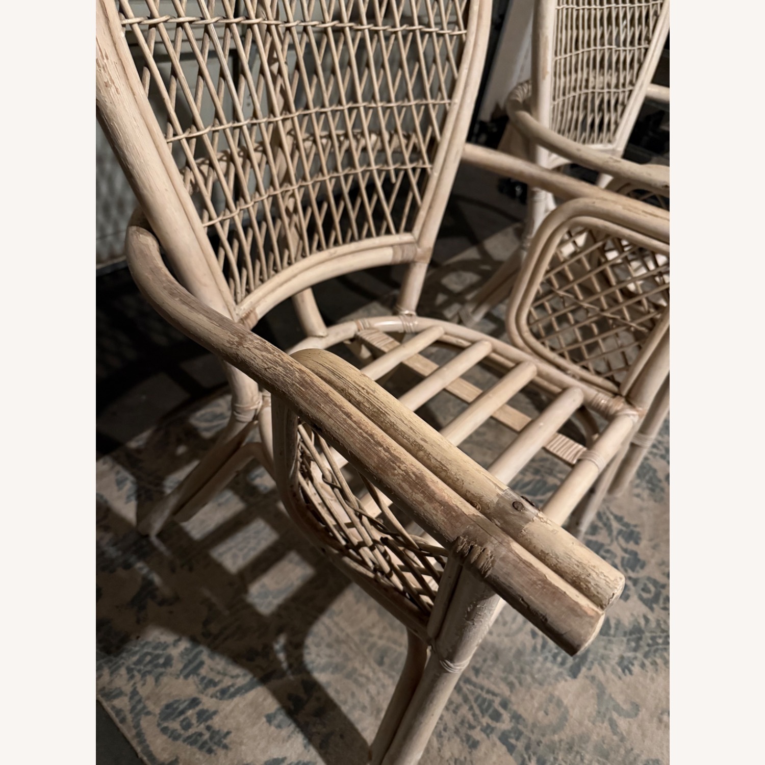Vintage Balloon Back Rattan Chairs - image-5