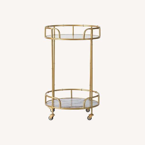 Used Wayfair Gold Kinley Bar Cart by Everly Quinn for sale on AptDeco