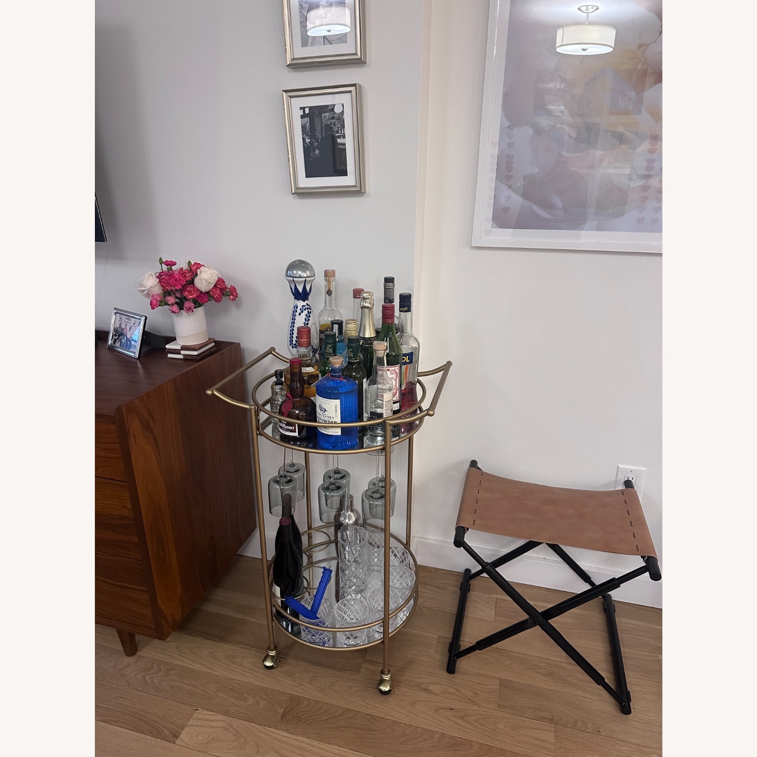 Wayfair Gold Kinley Bar Cart by Everly Quinn - image-1