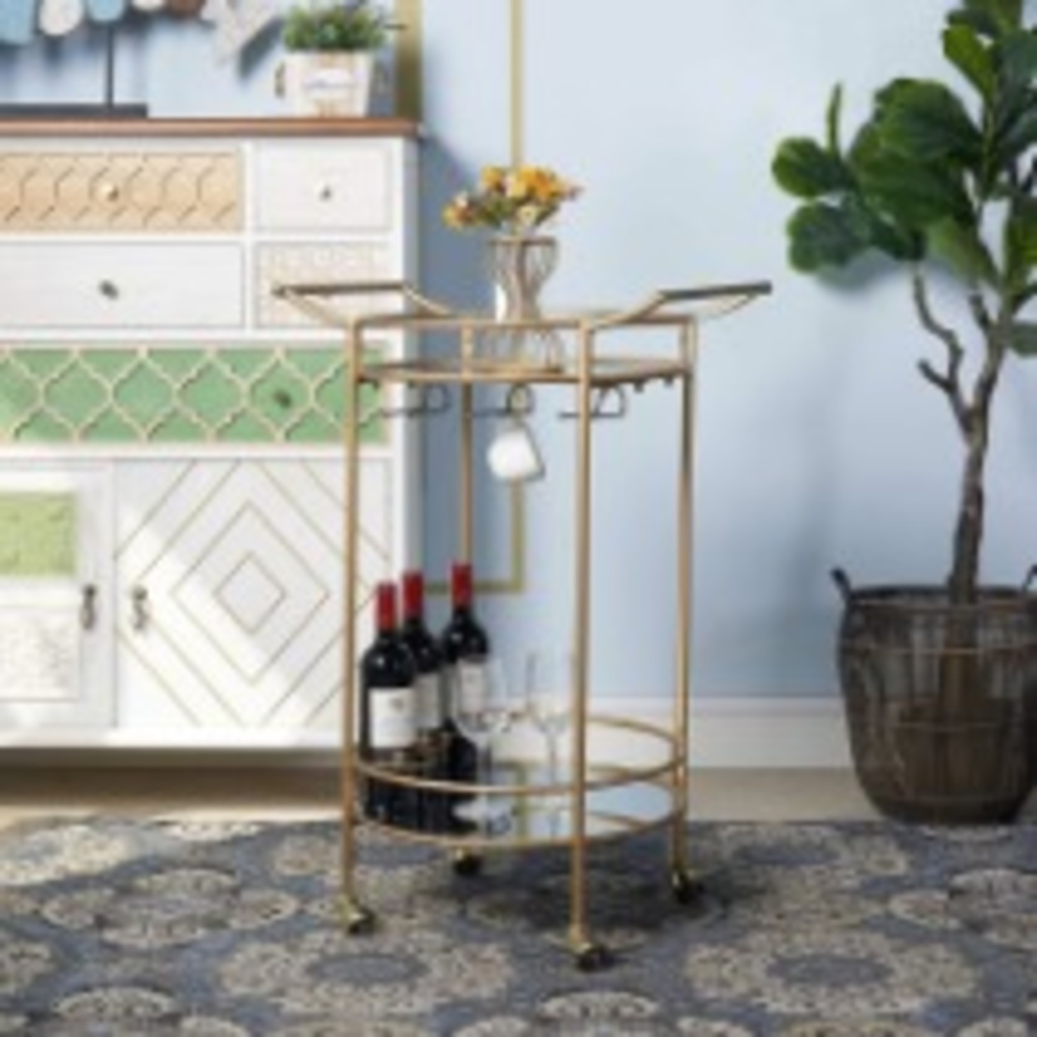 Wayfair Gold Kinley Bar Cart by Everly Quinn - image-6