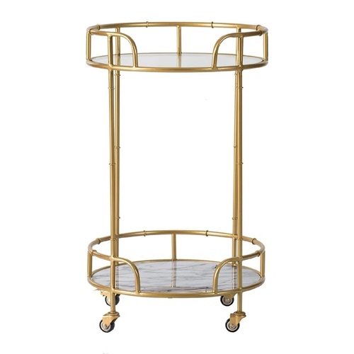 Used Wayfair Gold Kinley Bar Cart by Everly Quinn for sale on AptDeco