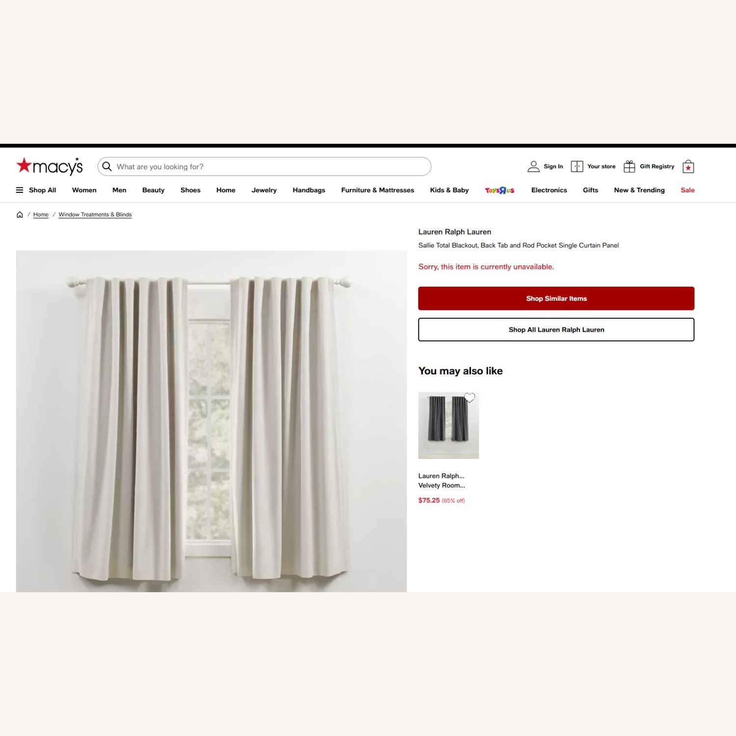 Lauren Ralph Lauren Light Gray Blackout Curtains - image-2