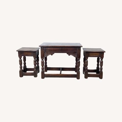 Used Vintage English-Style Nesting Tables – Set of 3 for sale on AptDeco