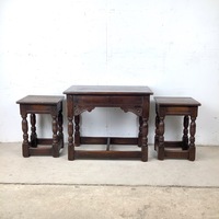 Vintage English-Style Nesting Tables – Set of 3