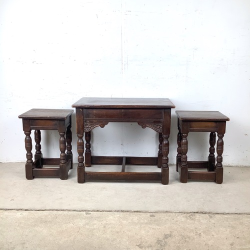 Used Vintage English-Style Nesting Tables – Set of 3 for sale on AptDeco