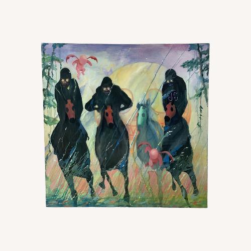 Used Impressive "Back on the Horse" Oil Painting, 48x48 for sale on AptDeco