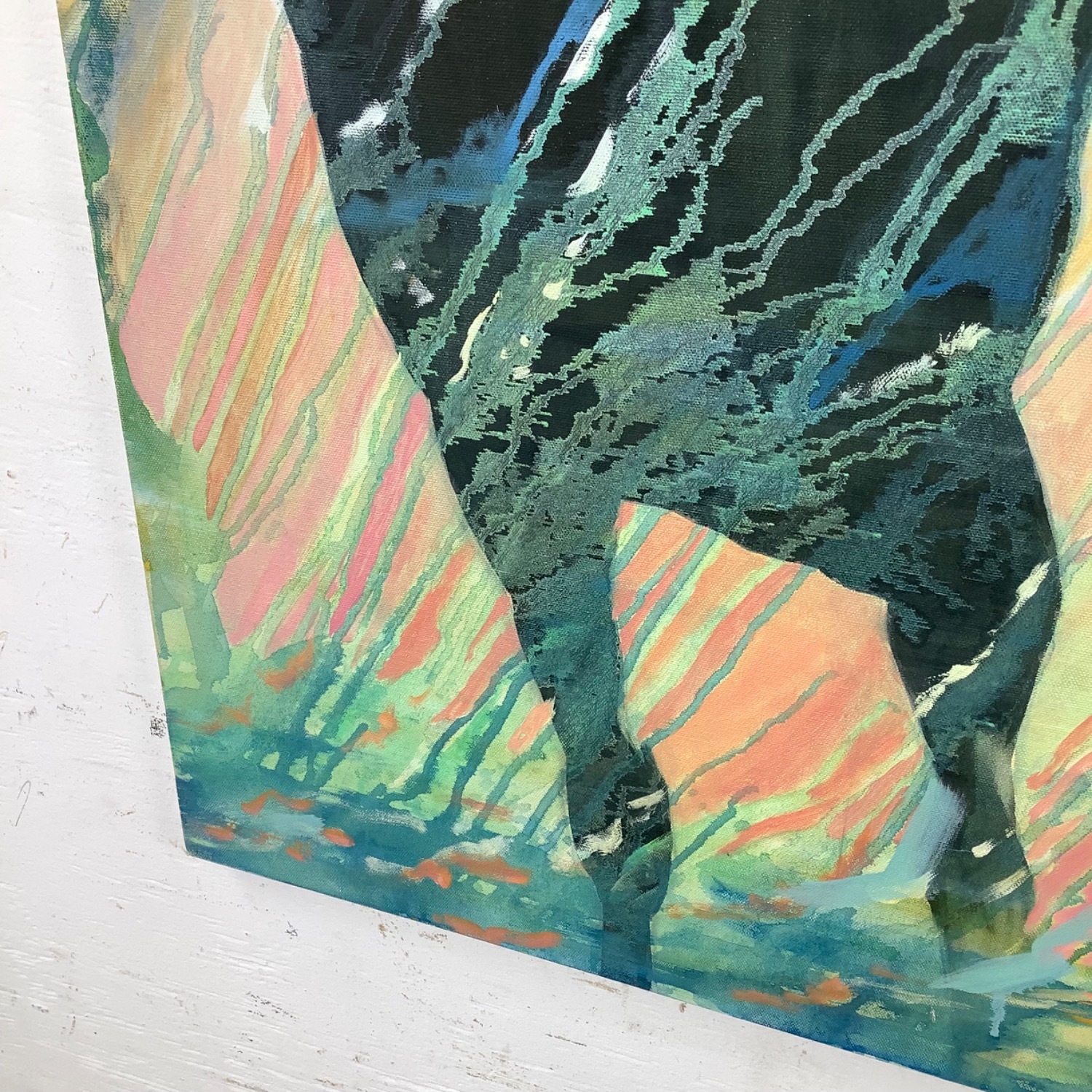 Impressive "Back on the Horse" Oil Painting, 48x48 - image-11