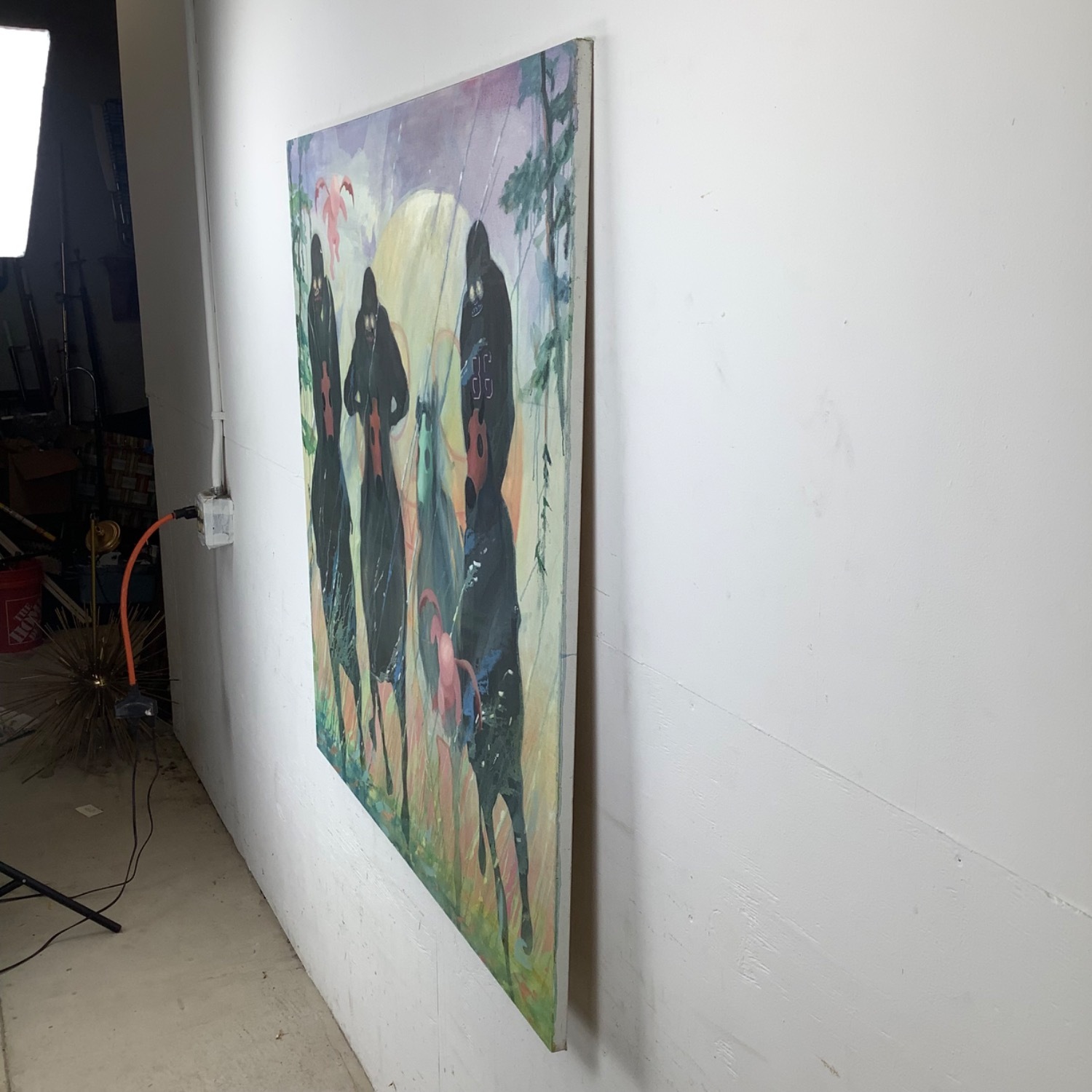 Impressive "Back on the Horse" Oil Painting, 48x48 - image-4