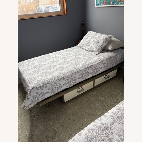 Used Pottery Barn Metal Twin Bed for sale on AptDeco