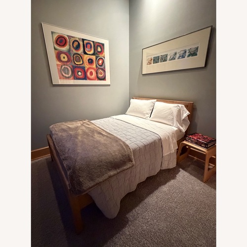 Used West Elm Brennan Light Brown Wood Full Bed for sale on AptDeco