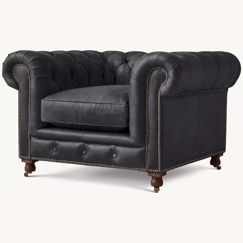 Used Restoration Hardware Kensington Leather Armchair for sale on AptDeco